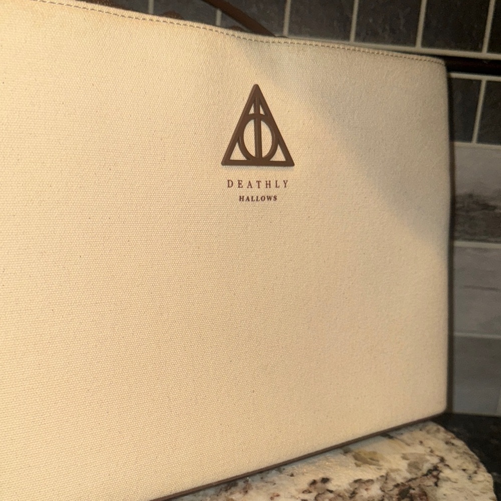 Harry Potter Elder Wand Tan Loungefly Brown Canvas Handbag NWOT - Picture 12 of 13